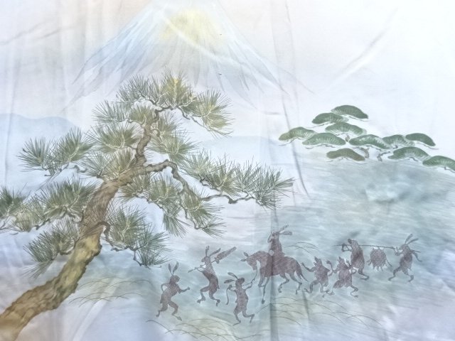JAPANESE KIMONO / ANTIQUE MENS JUBAN / SILK / CHOJU-GIGA